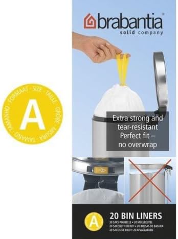 Brabantia Size A SmartFix Perfect Fit Bin Liners 3 Litre 40 Bags Roll By Bristol Tool Company