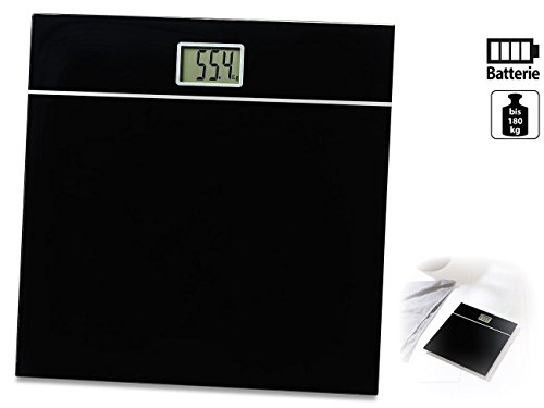 newgen medicals Elegante Design-Personenwaage, bruchsicheres Glas, schwarz, bis 180 kg - 3