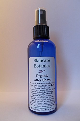 Organic All Natural After Shave Spray with pure Aloe Vera & Peppermint - alcohol free
