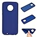 Produktbild HopMore MoTo G6 Plus Hülle Silikon Weiche Silikon Hüllen Matt Design Bumper Ultra Slim Dünn TPU Handyhülle Süßigkeitsfarbe Tasche Schale Case Cover pour MoTo G6 Plus -- Blau