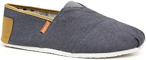 Mens leather insole espadrilles canvas slip on summer plimsolls plimsoles pumps deck two tone shoes size (9 UK, S1 - Grey)