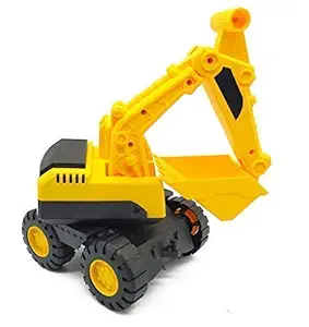 AJUGIYAs Unbreakable Big Size Excavator Toys JCB Vehicles Truck Building Construction Set Toy for Kids Engineering Friction Power Toy (Excavator)
