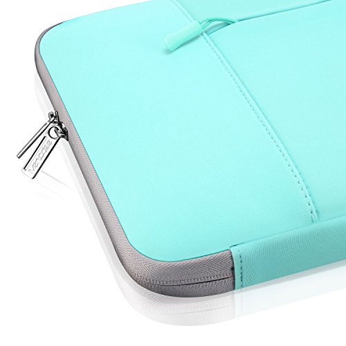 ivencase® stoßfest Neopren Laptop Tasche Hülle Beutel Für 13,3 Zoll Laptop / Notebook Computer / 12,9 Zoll iPad Pro / MacBook Air 13 / MacBook Pro 13.3 / Pro Retina Teal-Gray - 8