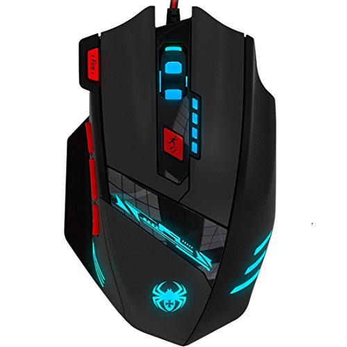 Zelotes 9200 DPI Rat  n Gaming   8 botones dise  o  ajuste de peso Set  6 LED colores cambiantes  alta precisi  n Wired Mouse rat  n para gamer pc mac