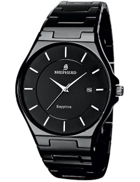 Shepherd Shepherd 060223–Armbanduhr Herren, Armband aus Keramik schwarz