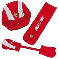 Conjunto niño Ferrari gorro, bufanda y manoplas talla S