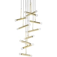 Kare Lámpara Colgante, Dorado, 82 x 82 x 200 cm