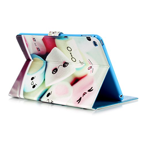 iPad mini 4 Handyhülle – Felfy Slim Full Body Cute Cartoon Sweet Candy Funny Eyes Muster PU Case Cover Etui Schutz Hülle Tasche für Apple iPad mini 4 + 1x Koala Anti Stöpsel + 1x Silber Stylus - 3