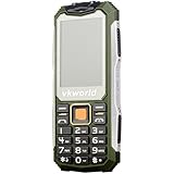 Mobile Phone 2G 2.4 Inch Dual Card Dual Standby 0.3MP Camera Daily Dust-proof Water-proof Shatter-proof Anti-Low Temperature Sim Free Cellphone with Big Button,VKworld Stone V3S 2200mAh 32M+32M FM Telephone