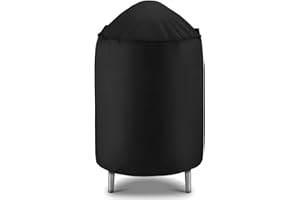 Unicook Smoker Cover 30 Inch, Heavy Duty Waterproof Charcoal Kettle Grill Cover, Fade Resistant Barrel Cover, Fits Weber Char-Griller Akorn Kamado and More Grills, Round Smoker Cover 30"Dia x 36"H
