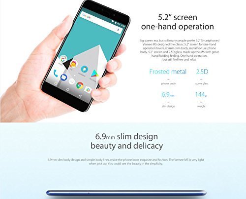 Vernee M5 MT6750 Octa-core Android 7.0 Cellulare 4G RAM 32G ROM 5.2 pollici 13MP 3300mAh 4G Dual SIM sensore di impronte digitali Smartphone