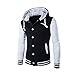 Produktbild Sannysis Männer Mantel Jacke Outwear Pullover Winter Slim Hoodie Warme Kapuzen Sweatshirt (L, weiß)