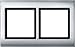 Produktbild Merten 400260 AQUADESIGN-Rahmen, 2fach, aluminium