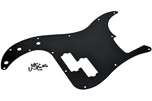 KAISH Battipenna in metallo anodizzato a 13 fori per mancini stile P Bass Style American Modern Style Standard Bass Pick Guard per Precision P Bass Nero