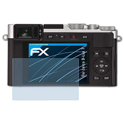 atFoliX Screen Protection Film compatible with Leica D-Lux 7 Screen Protector, ultra-clear FX Protective Film (3X)