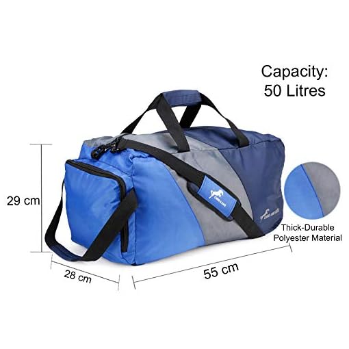Chris & Kate Polyester Blue 50 litres Travel Foldable Spacious Duffle Bag with Wheels Lightweight Trolley Bag with Space Saver Self Storage Luggage Bag-203 - Image 7