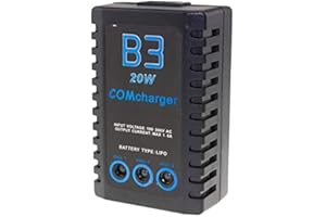 ICQUANZX Caricabatterie con bilanciamento della batteria al litio （20W 1600ma), B3 PRO 2S-3S Adatto per aeromobili con telecomando, batteria Lipo
