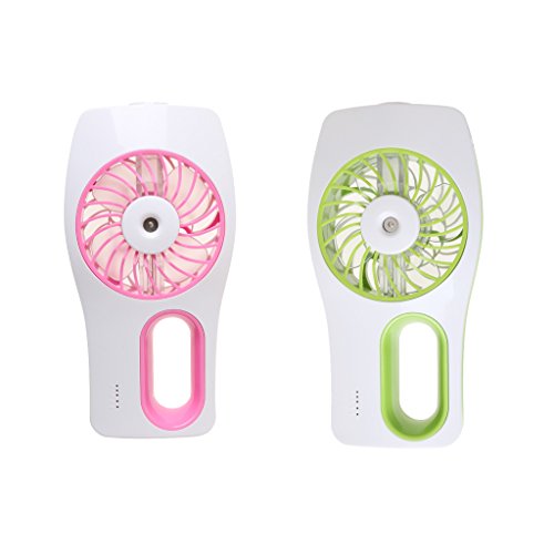 Gazechimp Mini Ventilator Handventilator mit Luftbefeuchter USB Standventilator – Grün - 6