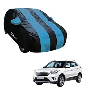 Autofurnish Stylish Aqua Stripe Car Body Cover Made for Hyundai Creta