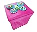 Kids bedroom Ottoman Pink Butterfly hidden Toy Storage Box