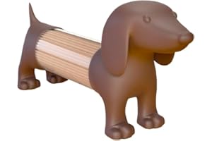 Balvi Porta stuzzicadenti Teckel Colore Marrone a Forma di Cane Acrilico/plastica PVC