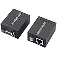 Tobo VGA to RJ45 Single extender 60m (single Ethernet cable) CAT5e/6 Transmitter and a receiver converter coaxial or Toslink digital audio signals to analog L/R audio vga extender TD-456H