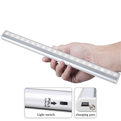 Preisvergleich Produktbild KEDSUM Wiederaufladbare LED Lichtleiste PIR Automatische Innen-Sensorleuchte mit Bewegungsmelder Ider Ideal f¨¹r Wandschrank Unter Kabinett Bar Licht Lampe Tragbare Hell Langlebi