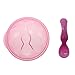 HuaYang Toddler Baby Kids Feeding Non-slip Two-handed Sucker Bowl Spoon Set Tableware Pink