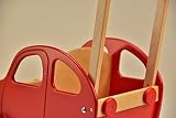 SchwabenKids Auto rot oder blau Bremse Lauflernwagen Puppenwagen Lauflernhilfe Holz Gehfrei Clip Räder Holzpuppenwagen - 6