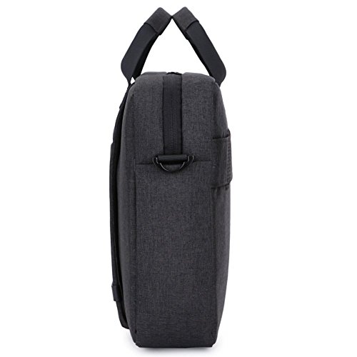 Laptop Tasche 15,6 Zoll, BRINCH stilvoll Nylon Laptop Messenger Bag Umhängetasche Schultertasche Aktentasche für 15-15,6 Zoll Laptop / Notebook / MacBook / Ultrabook / Chromebook Computers,Schwarz - 8