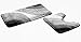 Produktbild Goodway 2 teiliges Badematten Set Wave grau mit Ausschnitt