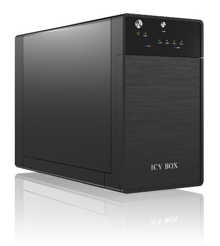 Icy Box IB-3620U3 Externes 2-fach JBOD-Gehäuse für 3,5″ (8,9 cm) SATA I/II/III HDD mit USB 3.0 Anschluss, Aluminium (schwarz) - 3