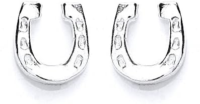 Silver Small Horseshoe Stud Earrings