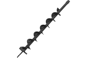 vidaXL Barrena de Jardín Broca Espiral Acero Taladro Tierra Perforador Suelo Ahoyador Excavador Jardinería Herramienta Ahoyadora Plantar Sembrar 80 mm