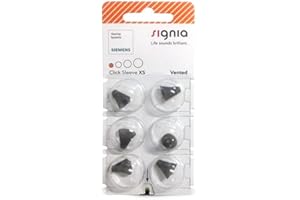 SIVANTOS Signia Click Sleeves Vented (6 Stück) für Siemens, Signia und Audio Service IdOs und Ex-Hörer (XS)
