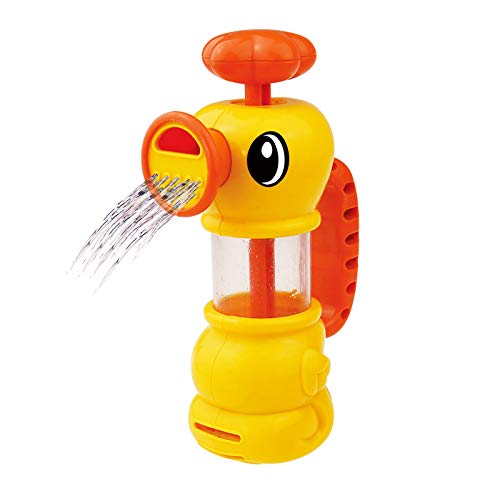 Vansoon Juguetes de baño de Bebés, Patito Baño de Agua Manual Bombeo Bañista Juguete, Pistola de Agua Squirting Juguete Piscina Bañera Juguete, Ducha de bebé Agua pulverizada Juego para Niños bebé