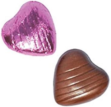 Pink Foil Wrapped Chocolate Hearts Wedding Party Table Favours x 50
