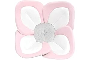 tuwiwol Fleur de Bain pour bébé Offre Une expérience de Bain sûre et relaxante Tissu siège de Bain pour bébé Tapis de siège en Maille Coussin de Baignoire, Côté Rose, 80cm