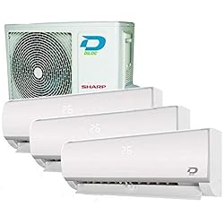 CLIMATISEUR WIFI 3 MULTI SPLIT DILOC 3,2+3,2+3,2Kw compresseur SHARP INVERTER