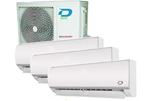 CLIMATISEUR WIFI 3 MULTI SPLIT DILOC 3,2+3,2+3,2Kw compresseur SHARP INVERTER