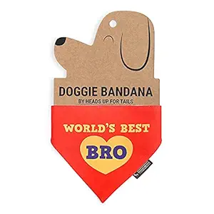 Heads Up For Tails World's Best Bro Dog Bandana - L