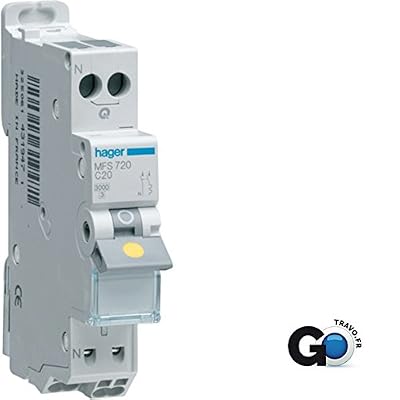 Hager disjoncteur 25a 3ka courbe c phase neutre hager sans vis