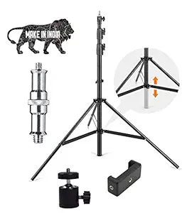 HOJI 9 Feet Big Digital Camera Camcorder Tripod Mount Stand for All Android & iOS Smartphone DSLR, Camera with I Ball Attachment and 2 in1 Mobile Holder (HOJI00-9FEET)