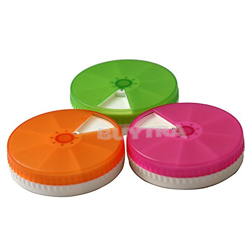 amazing-trading(TM) 7 Day Weekly Round Tablet Pill Organizer Medizin-Kasten-Kasten-Halter-Behälter