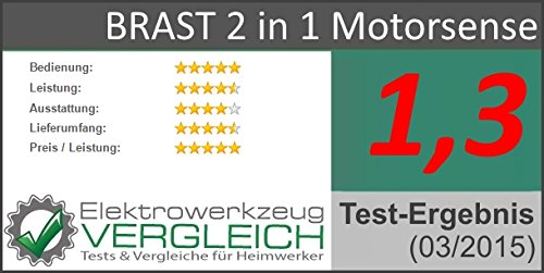 Motorsense Benzin BRAST 3.0 PS 2 in 1 Gerät Freischneider Rasentrimmer Rasenmäher 52cm³ TÜV geprüft - 5