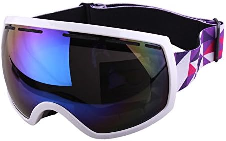 Yomeni Ski Goggles, Winter Snow Sports Snowboard Goggles with Anti-fog UV Protection for Men Women Snowmobile Skiing Skating (Dark blue / grey sheet)