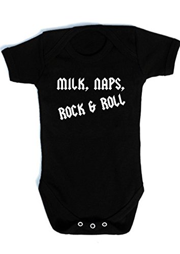 Baby Moo's Milk, Naps, Rock & Roll, body per bimbo e bimba, abbigliamento rock per bambini, vestitino idea regalo