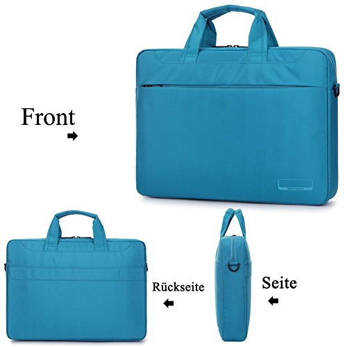 BRINCH 15,6 Zoll Oxford Gewebe Laptoptasche Messenger Bag Umhängetasche Schulterhülle Aktentasche Henkeltasche für 15 – 15,6 Zoll Laptop/ Notebook/ MacBook/ Chromebook Computer mit Schulterriemen und Griffe,Blau - 2