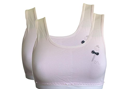 Confezione Da 5 Reggiseni Sportivi Per Ragazze 10-12 Anni - Top In Cotone Senza Ferretto - Foto 4