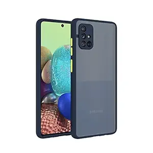 JumpStart Samsung M51 Camera Protection Matte Finish Smoke Case| Soft Side Frame| OG Fit Protective Back Case Cover for Samsung Galaxy M51 [Translucent Anti-Slip Matte Grip] Smoke Blue